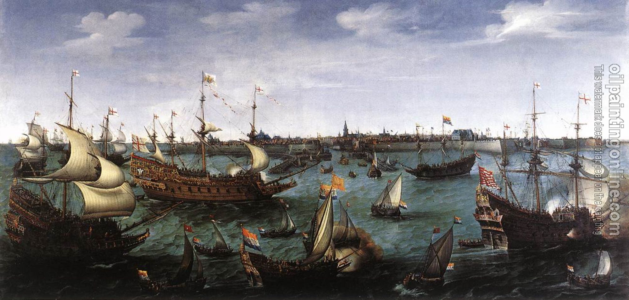 Vroom, Hendrick Cornelisz - The Arrival at Vlissingen of the Elector Palatinate Frederic